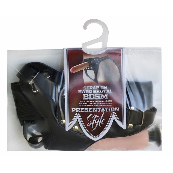 Универсальный мягкий пояс с насадкой Hard brutal BDSM-КОНСУЛ - 17 см