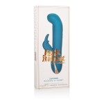 Бирюзовый вибратор с изогнутой головкой Jack Rabbit Signature Silicone Rocking  G  Rabbit - 20 см