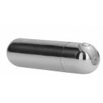 Серебристая перезаряжаемая вибропуля 7 Speed Rechargeable Bullet - 7,7 см