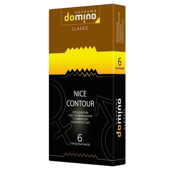 Презервативы с рёбрышками DOMINO Classic Nice Contour - 6 шт