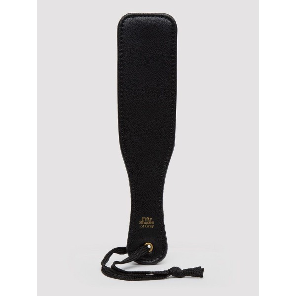 Черная шлепалка Bound to You Faux Leather Small Spanking Paddle - 25,4 см