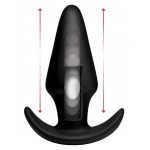 Черная анальная вибропробка Kinetic Thumping 7X Large Anal Plug - 13,3 см