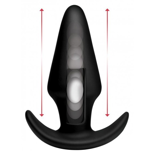 Черная анальная вибропробка Kinetic Thumping 7X Large Anal Plug - 13,3 см