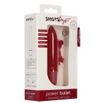 Красная удлинённая вибропуля Power Bullet Black - 8,3 см
