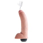 Телесный фаллоимитатор с эффектом семяизвержения Squirting Cock with Balls - 22,9 см