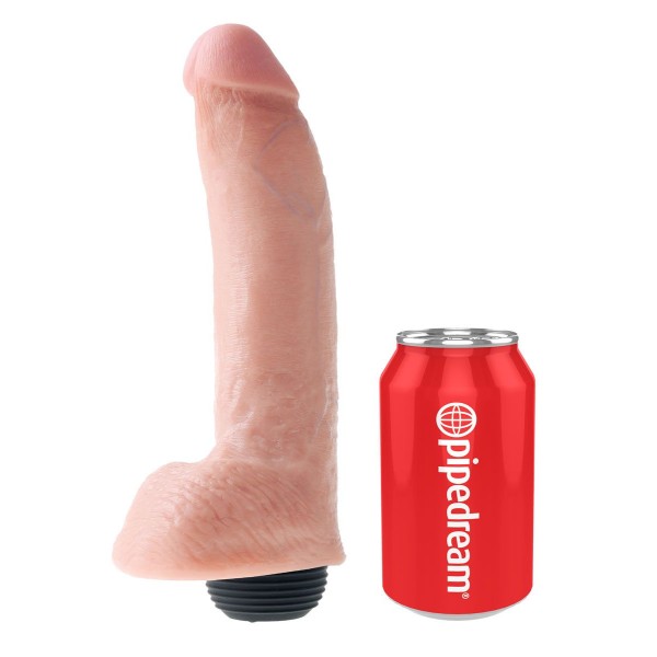 Телесный фаллоимитатор с эффектом семяизвержения Squirting Cock with Balls - 22,9 см
