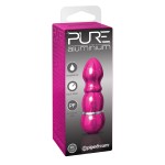 Алюминиевый рельефный вибратор PINK SMALL - 7,5 см