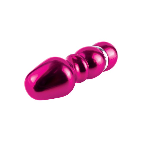 Алюминиевый рельефный вибратор PINK SMALL - 7,5 см