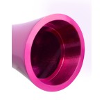 Алюминиевый рельефный вибратор PINK SMALL - 7,5 см