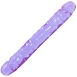 Двухсторонний фиалковый фаллос Crystal Jellies 12  Jr Double Dong - 30,5 см