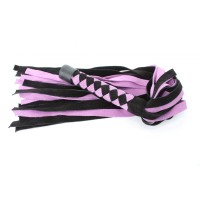 Черно-розовая плеть из замши - 58 см. Черно-розовая плеть из замши - 58 см.