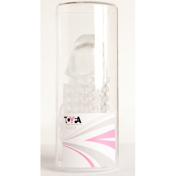 Гелевая прозрачная насадка с 2 отростками - 13 см Гелевая прозрачная насадка с 2 отростками - 13 см