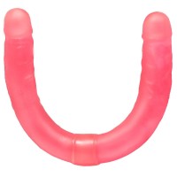 Розовый двусторонний гелевый фаллоимитатор - 44 см. Розовый двусторонний гелевый фаллоимитатор - 44 см.