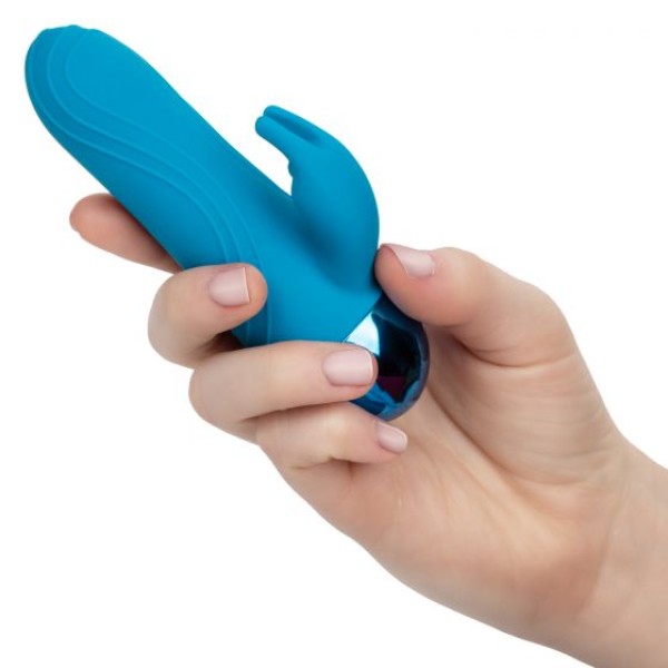 Голубой мини-вибратор Tremble Please - 12 см