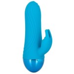 Голубой мини-вибратор Tremble Please - 12 см