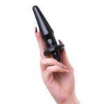 Черная анальная втулка Lacerta с вибрацией - 12,1 см