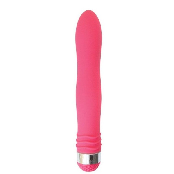 Розовый эргономичный вибратор Sexy Friend - 17,5 см