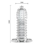 Закрытая прозрачная насадка Crystal sleeve - 12 см