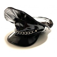 Строгая и сексуальная фуражка из эко-кожи Строгая и сексуальная фуражка из эко-кожи