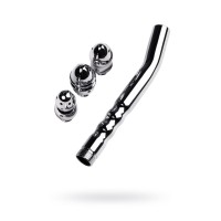 Металлический анальный душ с тремя насадками Металлический анальный душ с тремя насадками