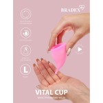 Розовая менструальная чаша Vital Cup L