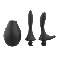 Черный анальный душ Nexus Anal Douche Set с 2 сменными насадками Черный анальный душ Nexus Anal Douche Set с 2 сменными насадками