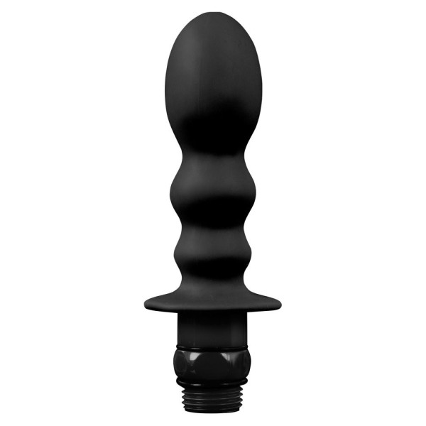 Чёрная насадка для душа HYDROBLAST 4INCH BUTTPLUG SHAPE DOUCHE для анальной стимуляции