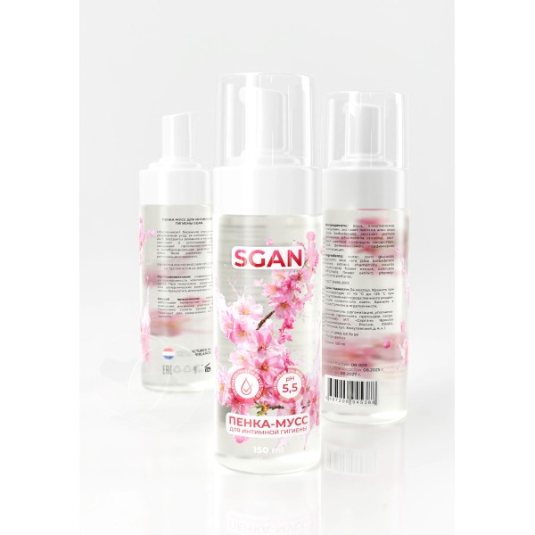 Пенка-мусс для интимной гигиены SGAN с пребиотиками - 150 мл.
