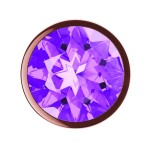 Пробка цвета розового золота с фиолетовым кристаллом Diamond Amethyst Shine S - 7,2 см.