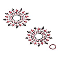 Черно-красные стикеры на грудь и живот Черно-красные стикеры на грудь и живот