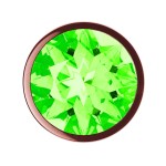 Пробка цвета розового золота с лаймовым кристаллом Diamond Emerald Shine S - 7,2 см.