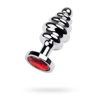 Серебристая фигурная пробка с красным кристаллом - 8 см. Серебристая фигурная пробка с красным кристаллом - 8 см.