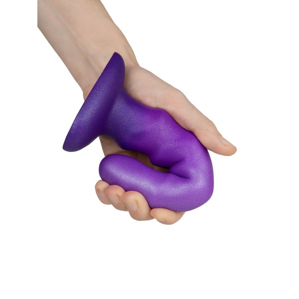 Фиолетовый нереалистичный дилдо Unicorn - 17,5 см.