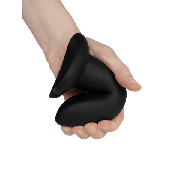 Черный нереалистичный дилдо Emotional Plus на присоске - 13 см. Черный нереалистичный дилдо Emotional Plus на присоске - 13 см.