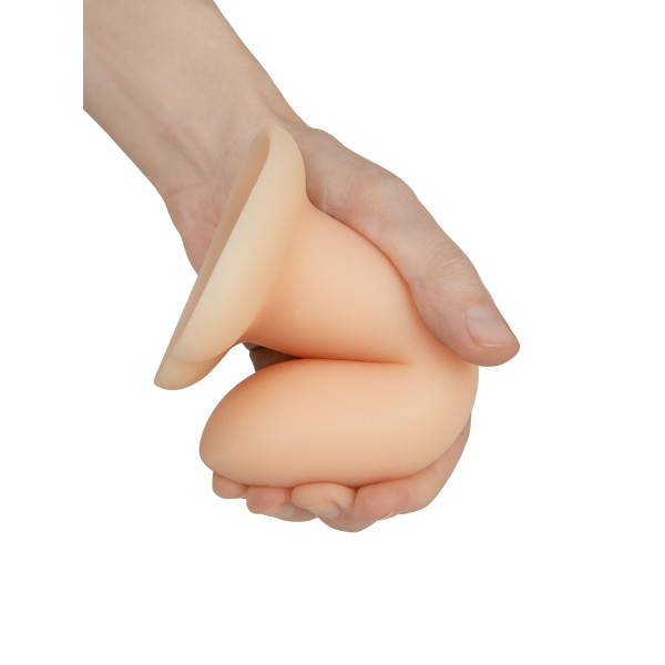 Телесный нереалистичный дилдо Emotional Plus - 13 см. Телесный нереалистичный дилдо Emotional Plus - 13 см.