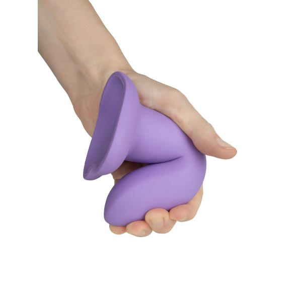 Фиолетовый нереалистичный дилдо Emotional Plus - 13 см.