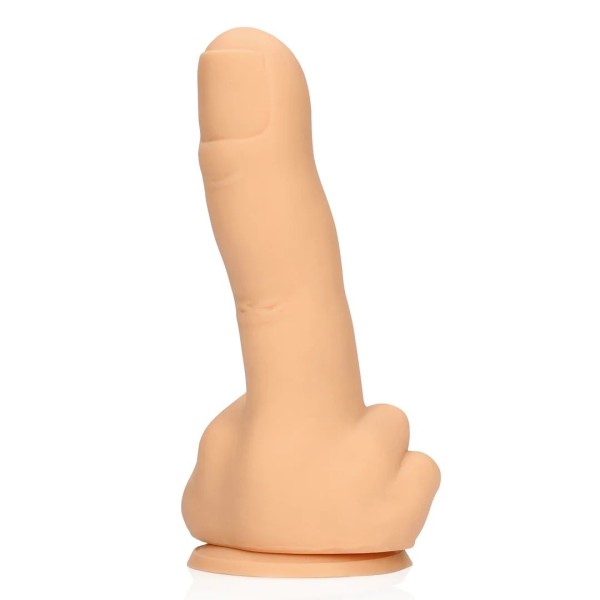 Телесный фаллоимитатор в форме пальца Up Yours - 15,5 см.