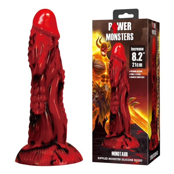 Силиконовый фантазийный фаллоимитатор Minotaur - 21 см.