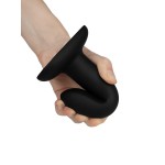 Черный нереалистичный дилдо Emotional на присоске - 13 см. Черный нереалистичный дилдо Emotional на присоске - 13 см.