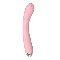 Розовый гибкий силиконовый вибратор - 20,5 см.