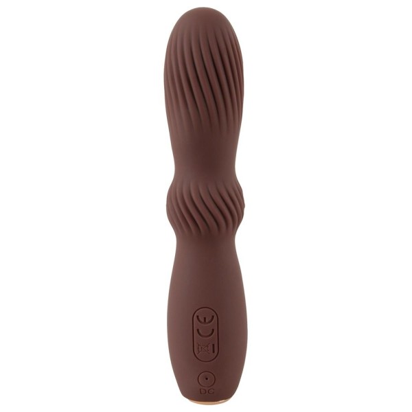 Коричневый вибратор Hazel 04 - 15 см.