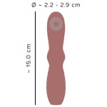 Коричневый вибратор Hazel 04 - 15 см.