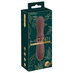 Коричневый вибратор Hazel 04 - 15 см.