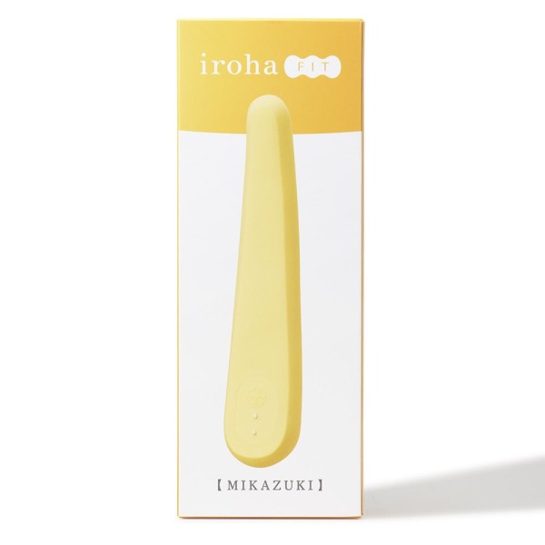 Желтый вибратор iroha Fit Mikazuki - 17,7 см.