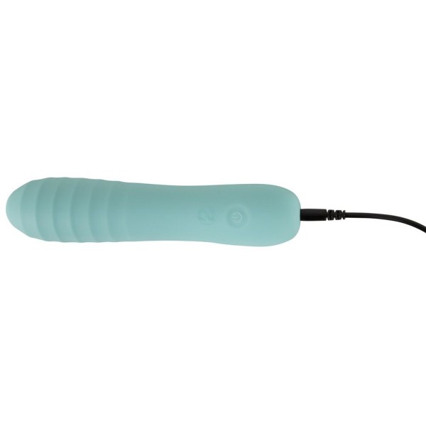 Аквамариновый мини-вибратор Straight Vibrator - 16,4 см.