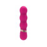 Розовый фигурный мини-вибратор Ripple Vibe - 11,9 см.