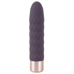 Фиолетовый мини-вибратор Elegant Diamond Vibe - 15 см.