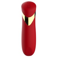 Красный силиконовый мини-вибратор - 13,7 см.