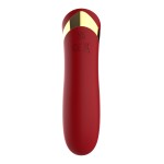Красный силиконовый мини-вибратор - 13,7 см.