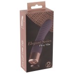 Фиолетовый вибратор с ребрышками Elegant Flexy Vibe - 15 см.